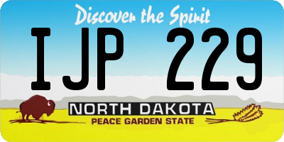 ND license plate IJP229