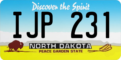 ND license plate IJP231