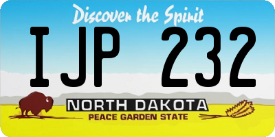 ND license plate IJP232