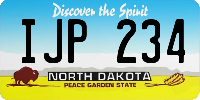 ND license plate IJP234