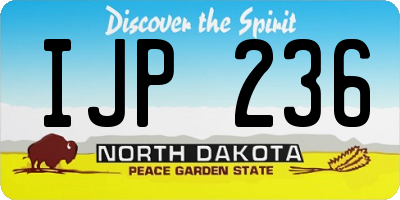 ND license plate IJP236