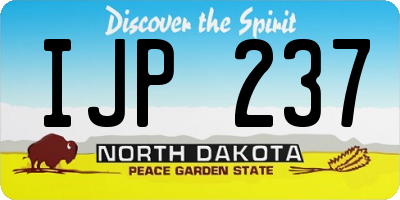 ND license plate IJP237