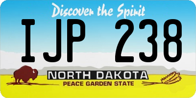 ND license plate IJP238