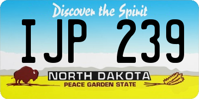 ND license plate IJP239