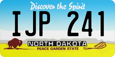 ND license plate IJP241