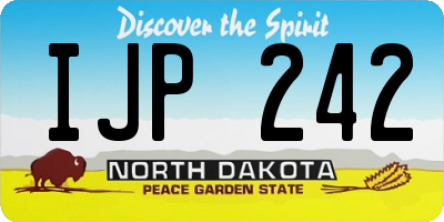 ND license plate IJP242