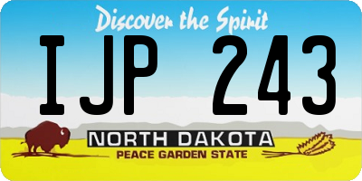 ND license plate IJP243