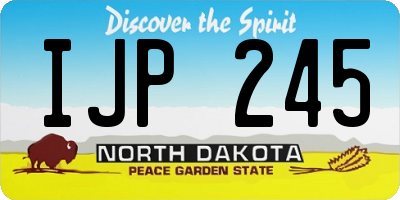 ND license plate IJP245