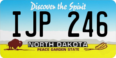 ND license plate IJP246