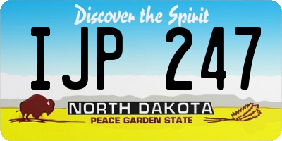 ND license plate IJP247