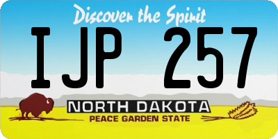 ND license plate IJP257