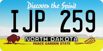 ND license plate IJP259