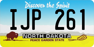 ND license plate IJP261