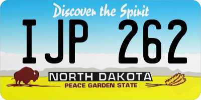 ND license plate IJP262