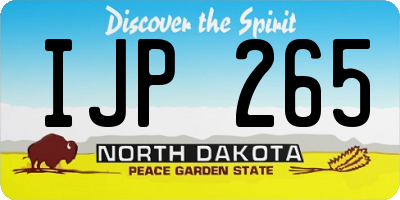 ND license plate IJP265