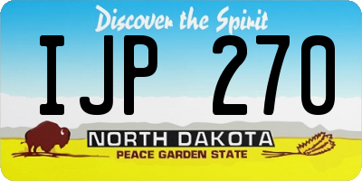 ND license plate IJP270