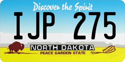 ND license plate IJP275