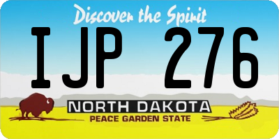 ND license plate IJP276