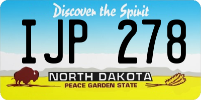 ND license plate IJP278