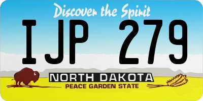 ND license plate IJP279