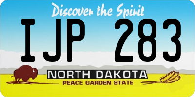 ND license plate IJP283