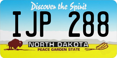 ND license plate IJP288