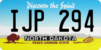 ND license plate IJP294