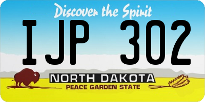 ND license plate IJP302