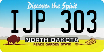 ND license plate IJP303