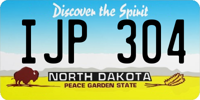 ND license plate IJP304