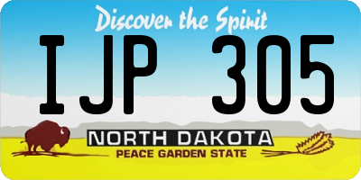 ND license plate IJP305