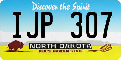 ND license plate IJP307