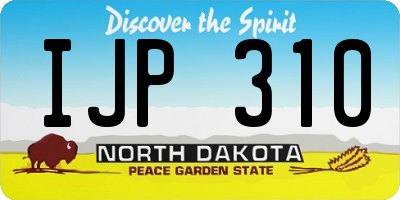 ND license plate IJP310