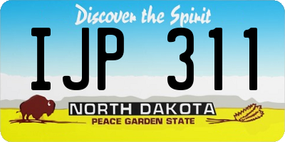 ND license plate IJP311