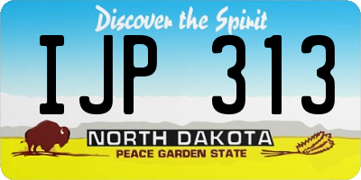 ND license plate IJP313