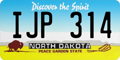 ND license plate IJP314
