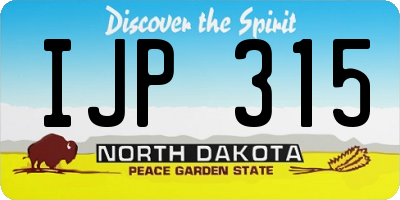 ND license plate IJP315