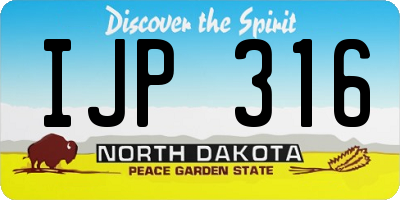 ND license plate IJP316