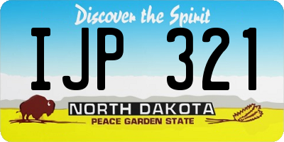 ND license plate IJP321