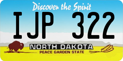 ND license plate IJP322