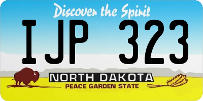 ND license plate IJP323