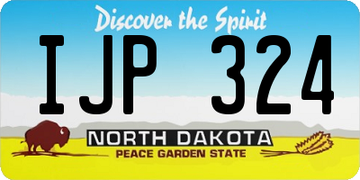 ND license plate IJP324