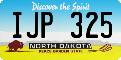 ND license plate IJP325