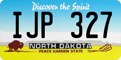 ND license plate IJP327