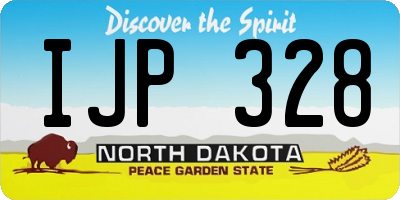 ND license plate IJP328
