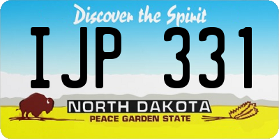 ND license plate IJP331