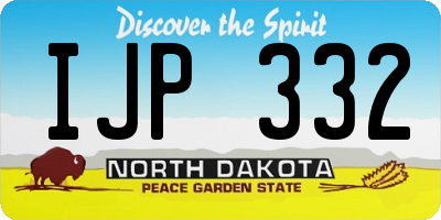 ND license plate IJP332