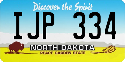ND license plate IJP334
