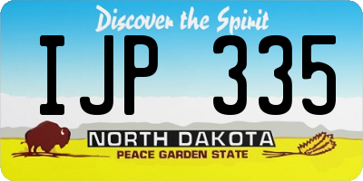 ND license plate IJP335