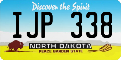 ND license plate IJP338